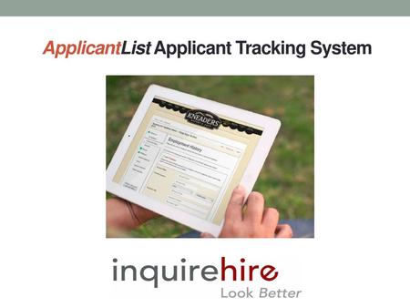 ApplicantList Applicant Tracking System