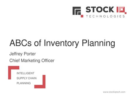 ABCs of Inventory Planning