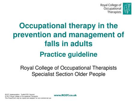 Practice guideline    Royal College of Occupational Therapists