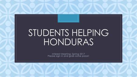 Students Helping Honduras