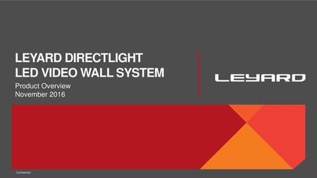 LEYARD DIRECTLIGHT LED VIDEO WALL SYSTEM