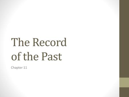 The Record of the Past Chapter 11.