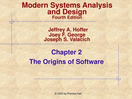 Chapter 2 The Origins of Software