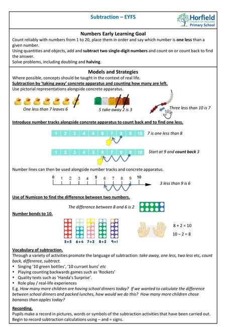 Numbers Early Learning Goal