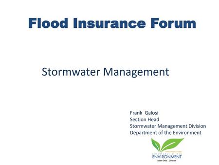 Stormwater Management