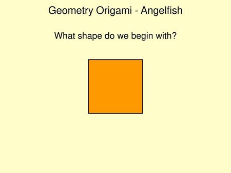 Geometry Origami - Angelfish