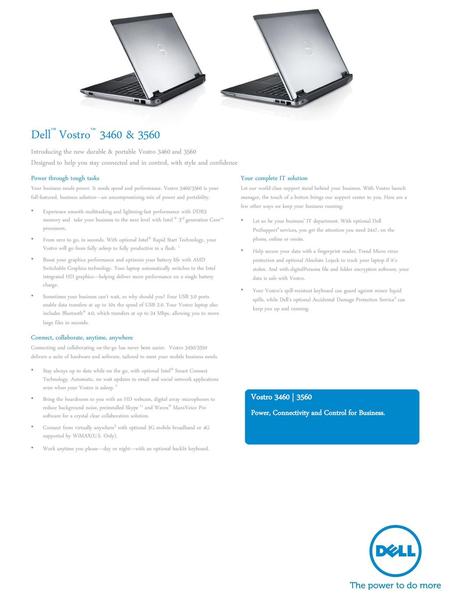 Dell™ Vostro™ 3460 & 3560 Vostro 3460 | 3560