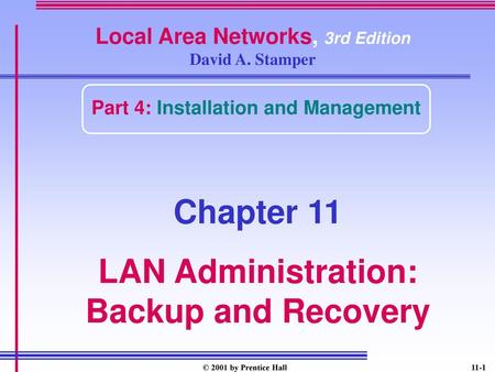 Local Area Networks, 3rd Edition David A. Stamper