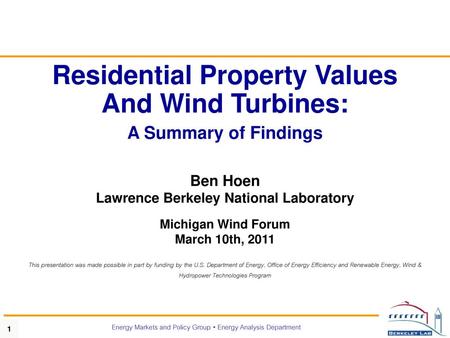 Residential Property Values Lawrence Berkeley National Laboratory