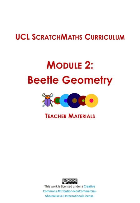 UCL ScratchMaths Curriculum