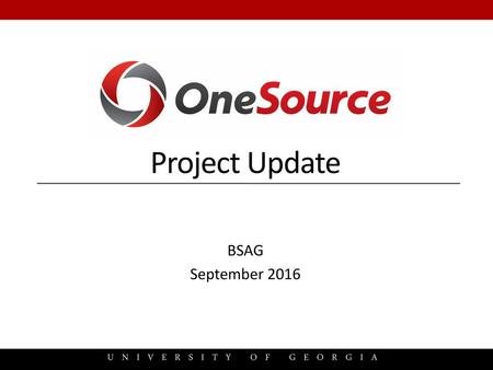 Project Update BSAG September 2016.