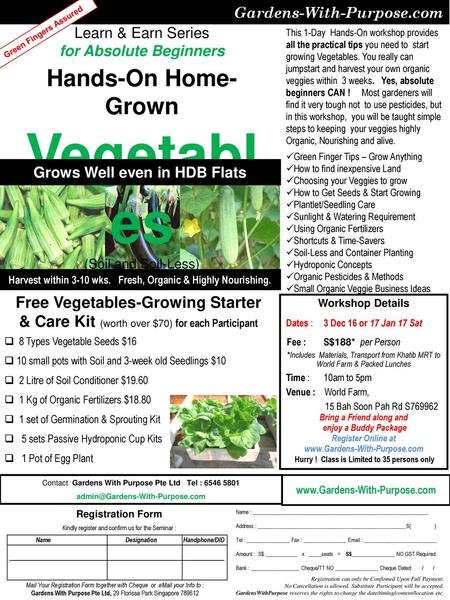 Vegetables Hands-On Home-Grown Free Vegetables-Growing Starter