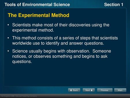 The Experimental Method