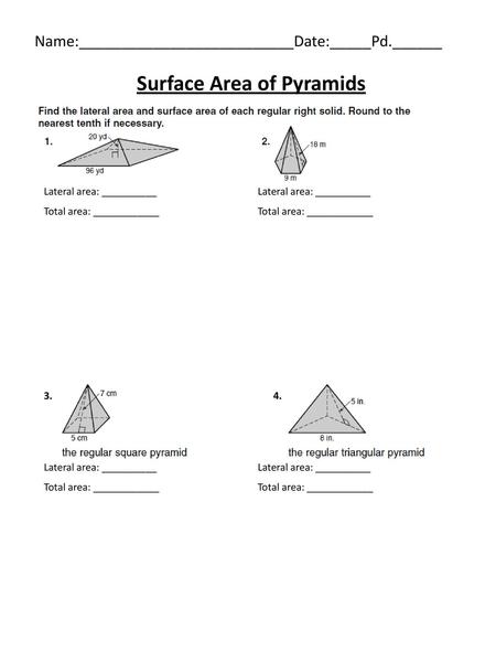 Surface Area of Pyramids