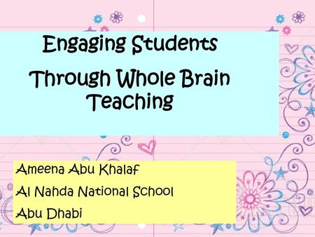 Through Whole Brain Teaching