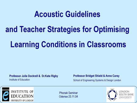 and Teacher Strategies for Optimising