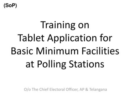 O/o The Chief Electoral Officer, AP & Telangana