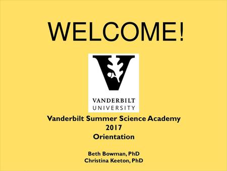 Vanderbilt Summer Science Academy