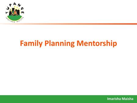 Family Planning Mentorship