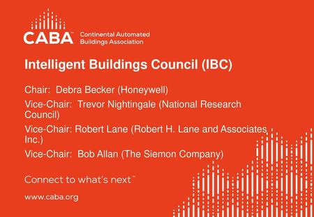 Intelligent Buildings Council (IBC)