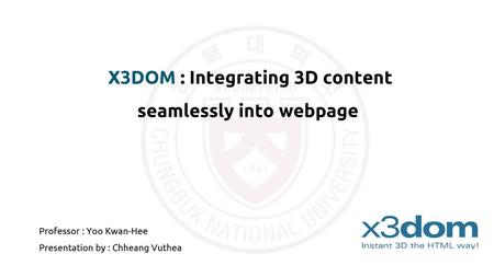 X3DOM : Integrating 3D content seamlessly into webpage