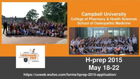 H-prep 2015 May Campbell University