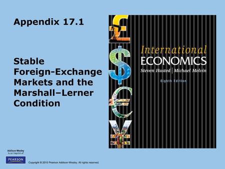 Stable Foreign-Exchange Markets and the Marshall–Lerner Condition