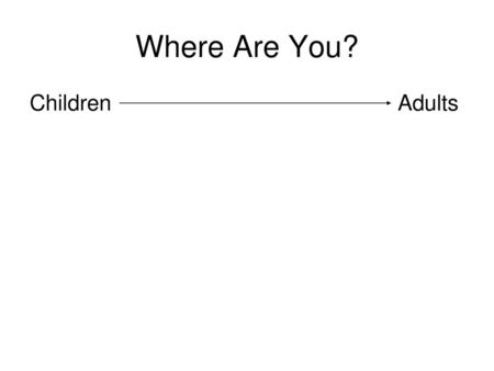 Where Are You? Children  Adults.