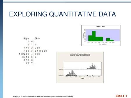 EXPLORING QUANTITATIVE DATA