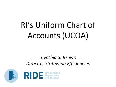 RI’s Uniform Chart of Accounts (UCOA)