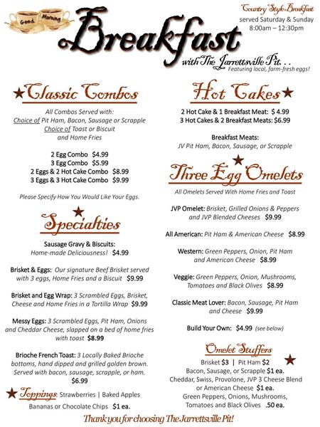 Breakfast Breakfast Classic Combos Specialties Hot Cakes