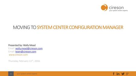 Moving to System Center Configuration Manager