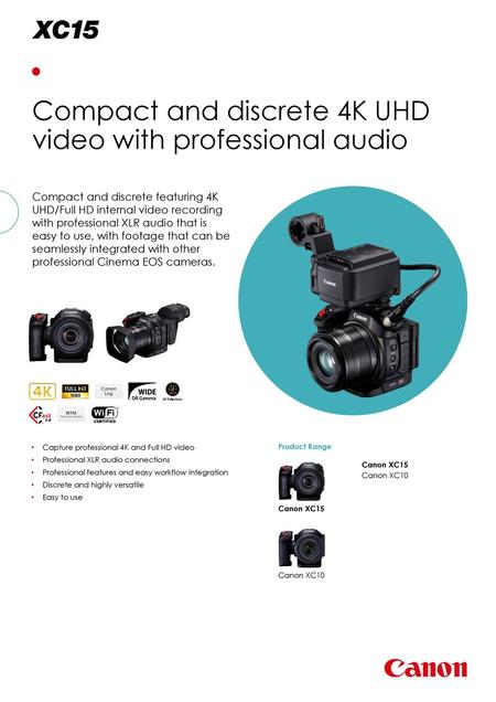 Compact and discrete 4K UHD video with professional audio