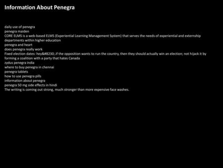 Information About Penegra