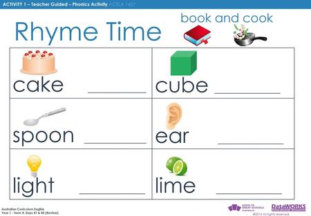 Rhyme Time cake ________________ cube __________________