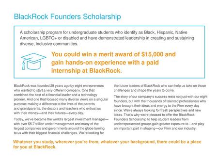 BlackRock Founders Scholarship