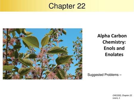 Alpha Carbon Chemistry: Enols and Enolates