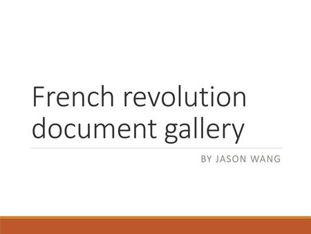 French revolution document gallery