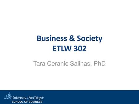 Business & Society ETLW 302