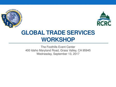 GLOBAL Trade Services Workshop