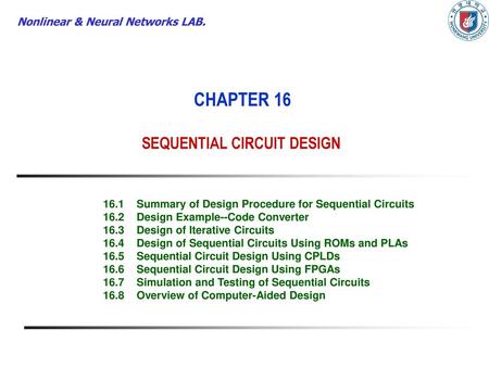 CHAPTER 16 SEQUENTIAL CIRCUIT DESIGN