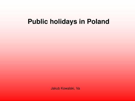 Public holidays in Poland