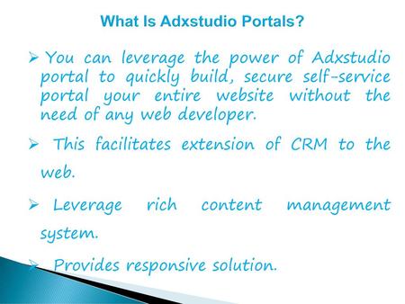 What Is Adxstudio Portals?