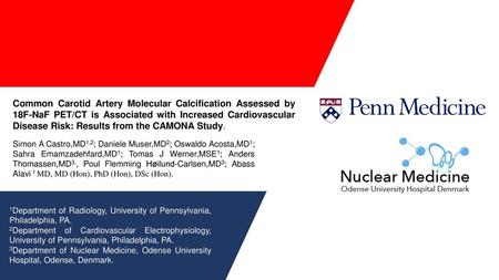 Common Carotid Artery Molecular Calcification Assessed by 18F-NaF PET/CT is Associated with Increased Cardiovascular Disease Risk: Results from the CAMONA.