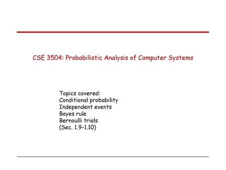 Conditional probability