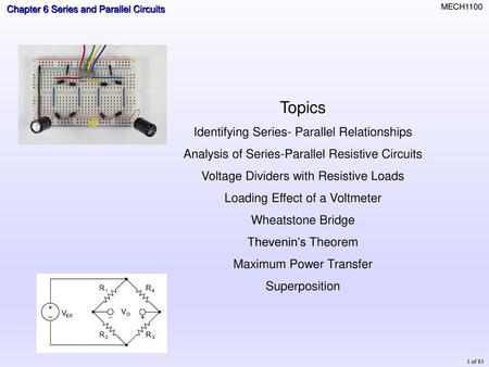 Topics Identifying Series- Parallel Relationships