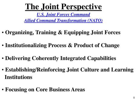 U.S. Joint Forces Command Allied Command Transformation (NATO)