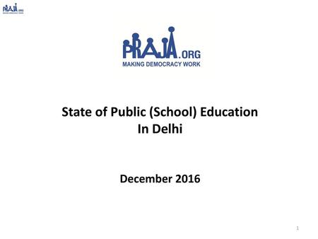 State of Public (School) Education