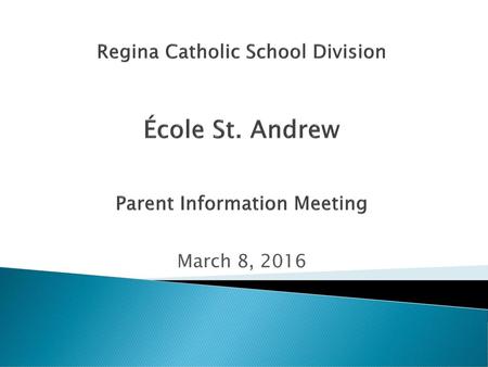 Regina Catholic School Division École St