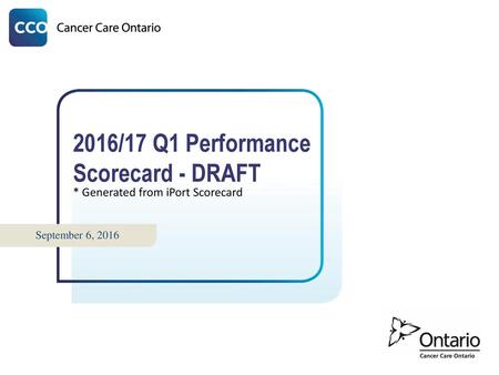 2016/17 Q1 Performance Scorecard - DRAFT